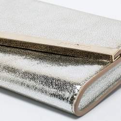 Pre Owned Jimmy Choo Gold Leather Emmie Clutch