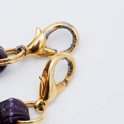 Pre Owned Jimmy Choo Purple Eel Leather Crystal Embellished Clutch