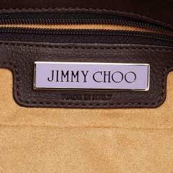 Jimmy Choo Metallic Brown Snakeskin Leather Tulita Pochette Bag