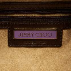 Jimmy Choo Metallic/Dark Brown Eel Leather Ramona Shoulder Bag