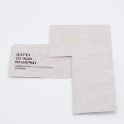 Pre Owned Jimmy Choo Blue Coarse Glitter Celeste Clutch