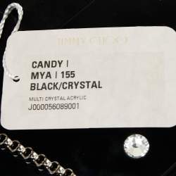 Pre Owned Jimmy Choo Black Multi Crystal Embellished Acrylic Candy Chain Clutch