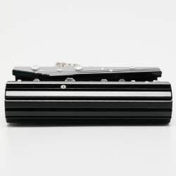 Pre Owned Jimmy Choo Black Multi Crystal Embellished Acrylic Candy Chain Clutch