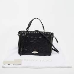 Jimmy Choo Black Quilted Leather Helia Top Handle Bag