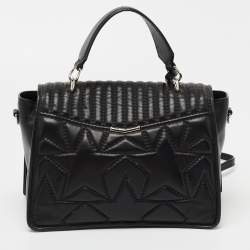 Jimmy Choo Black Quilted Leather Helia Top Handle Bag