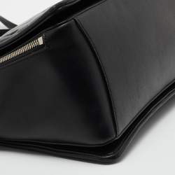 Jimmy Choo Black Quilted Leather Helia Top Handle Bag