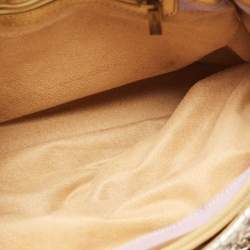 مملوكة مسبقًا Jimmy Choo Metallic Gold/Silver Python Tulita Satchel