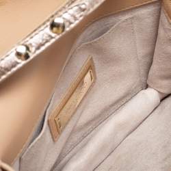 Pre Owned Jimmy Choo Metallic Leather Mini Rebel Crossbody Bag