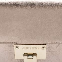 Pre Owned Jimmy Choo Metallic Leather Mini Rebel Crossbody Bag