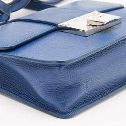 Jimmy Choo Blue Leather Rebel Top Handle Bag