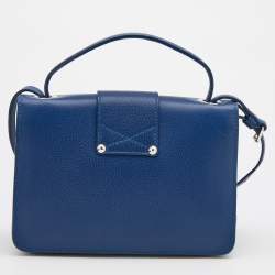 Jimmy Choo Blue Leather Rebel Top Handle Bag