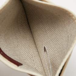 Pre Owned Jimmy Choo Cream Leather Aries Card Holder