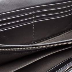 Pre Owned Jimmy Choo Metallic/Silver Glitter and Leather Flap Wallet on Chain