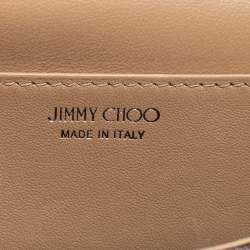 Pre Owned Jimmy Choo Metallic Silver/Gold Lace Chain Clutch