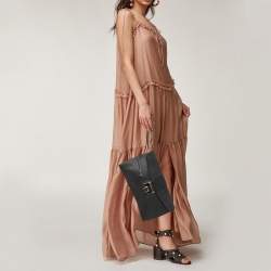 Pre Owned Jimmy Choo Black Leather Rebel Clutch