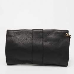 Pre Owned Jimmy Choo Black Leather Rebel Clutch