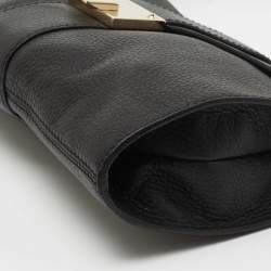 Pre Owned Jimmy Choo Black Leather Rebel Clutch