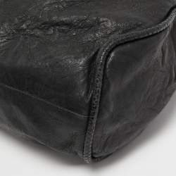 Pre Owned Jimmy Choo Black Leather and Snakeskin Ramona Shoulder Bag
