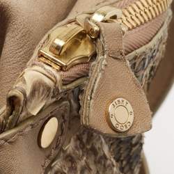 Jimmy Choo Beige/Brown Python Satchel