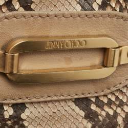 Jimmy Choo Beige/Brown Python Satchel