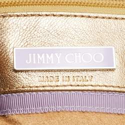 Pre Owned Jimmy Choo Metallic Python Leather Tulita Shoulder Bag