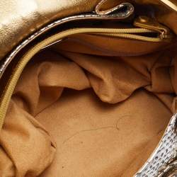 Pre Owned Jimmy Choo Metallic Python Leather Tulita Shoulder Bag