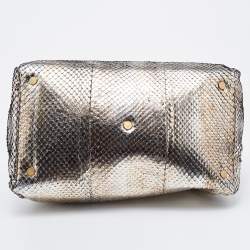 Pre Owned Jimmy Choo Metallic Python Leather Tulita Shoulder Bag
