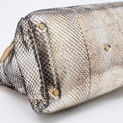 Pre Owned Jimmy Choo Metallic Python Leather Tulita Shoulder Bag