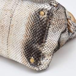 Pre Owned Jimmy Choo Metallic Python Leather Tulita Shoulder Bag