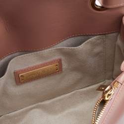 Pre Owned Jimmy Choo Pink Leather Rebel Flap Top Handle Bag