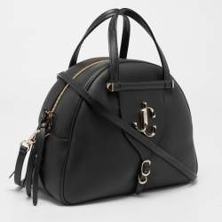 Pre Owned Jimmy Choo Black Leather Medium Varenne Bowler Bag