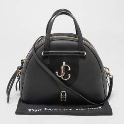 Pre Owned Jimmy Choo Black Leather Medium Varenne Bowler Bag