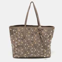 Jimmy Choo Beige Leather Sasha Star Studded Tote Jimmy Choo