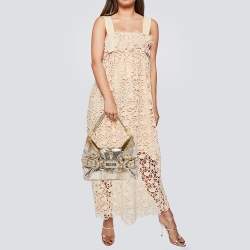 Pre Owned Jimmy Choo Gold/Silver Snakeskin Small Tulita Shoulder Bag