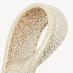 Pre Owned Jimmy Choo Gold Leather Mahala Bag