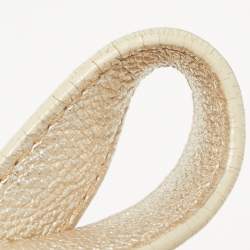 Pre Owned Jimmy Choo Gold Leather Mahala Bag