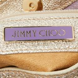 Pre Owned Jimmy Choo Gold Leather Mahala Bag