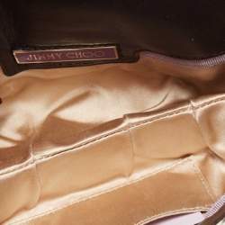 Pre Owned Jimmy Choo Beige/Brown Snakeskin Baguette