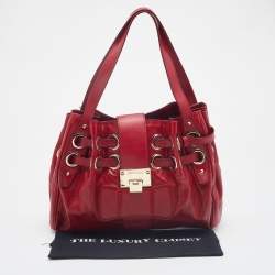 Jimmy Choo Red Leather Ramona Shoulder Bag