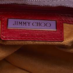 Jimmy Choo Red Leather Ramona Shoulder Bag