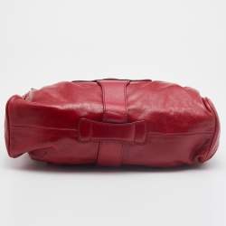 Jimmy Choo Red Leather Ramona Shoulder Bag