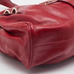 Jimmy Choo Red Leather Ramona Shoulder Bag