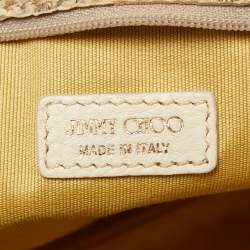 Jimmy Choo Gold Python Leather Clasps Clutch