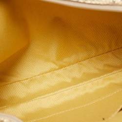 Jimmy Choo Gold Python Leather Clasps Clutch
