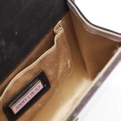 Pre Owned Jimmy Choo Light Purple Acrylic and Leather Candy Chain Clutch