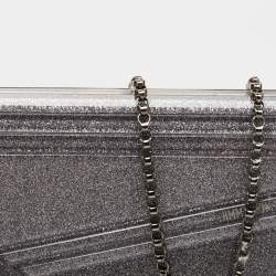 Pre Owned Jimmy Choo Light Purple Acrylic and Leather Candy Chain Clutch