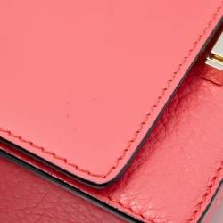 Pre Owned Jimmy Choo Peach Pink Leather Top Handle Bag