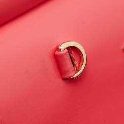 Pre Owned Jimmy Choo Peach Pink Leather Top Handle Bag