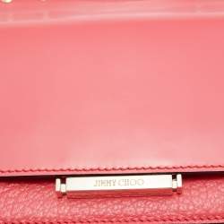 Pre Owned Jimmy Choo Peach Pink Leather Top Handle Bag