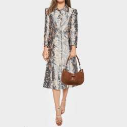 Jimmy Choo Brown Suede and Raffia Small Varenne Hobo